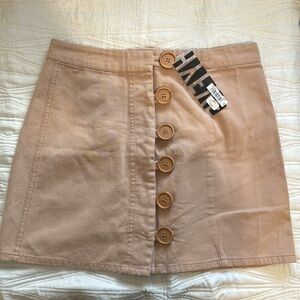 Salmon Pink Hyfve Button down Skirt